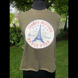 Hand cut tee bought in Paris, France- NWOT